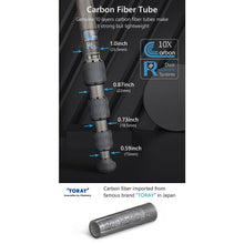 Load image into Gallery viewer, Carbon Fiber Travel Tripod for Camera