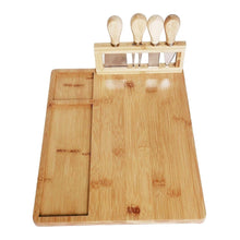 Load image into Gallery viewer, Bamboo Cheese Board Set - Kitchen