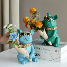 Load image into Gallery viewer, Bulldog Designer Flower Vase