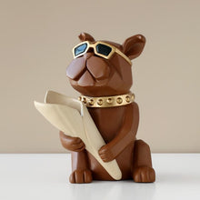 Load image into Gallery viewer, Bulldog Designer Flower Vase - Brown