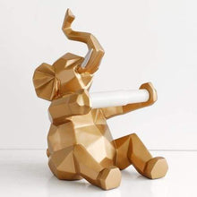 Load image into Gallery viewer, Geometric Animal Toilet Paper Holder - Elephant Gold