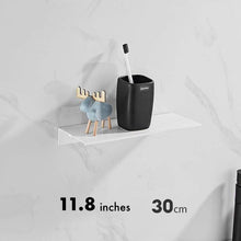 Load image into Gallery viewer, Floating Aluminum Shelves - Black and White - White (Small)
