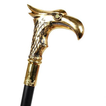 Load image into Gallery viewer, Luxury Vintage Walking Stick Cane - Gold Eagle Head
