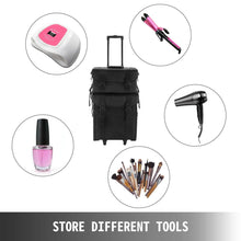 Load image into Gallery viewer, Professional Make Up Case on Wheels with Mirror