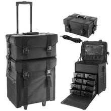 Load image into Gallery viewer, Professional Make Up Case on Wheels with Mirror