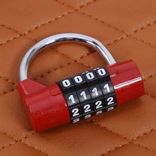 Load image into Gallery viewer, Heavy Duty Resettable 4-Digit Combination Padlock - Red