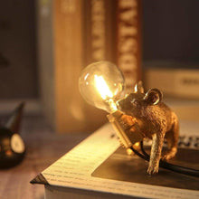 Load image into Gallery viewer, Marcuzzi Designer Mouse Lamp - Gold Crawling -