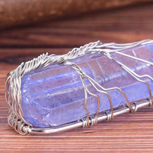 Load image into Gallery viewer, Purple Aquamarine Stone Necklace