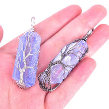 Load image into Gallery viewer, Purple Aquamarine Stone Necklace
