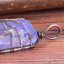 Load image into Gallery viewer, Purple Aquamarine Stone Necklace