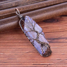 Load image into Gallery viewer, Purple Aquamarine Stone Necklace