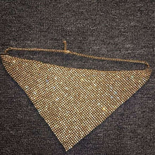 Load image into Gallery viewer, Shiny Rhinestone Mask - Gold Crystal Hanging Mask - 

