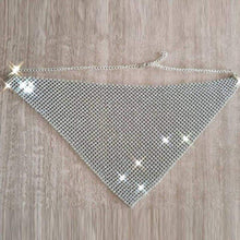 Load image into Gallery viewer, Shiny Rhinestone Mask - White Crystal Hanging Mask - 
