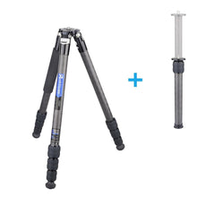 Load image into Gallery viewer, Carbon Fiber Travel Tripod for Camera - With Column (no 
