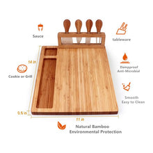 Load image into Gallery viewer, Bamboo Cheese Board Set - Kitchen
