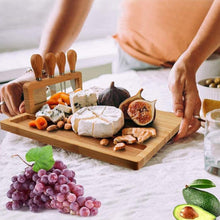 Load image into Gallery viewer, Bamboo Cheese Board Set - Kitchen
