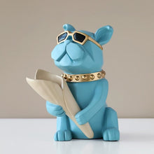 Load image into Gallery viewer, Bulldog Designer Flower Vase - Blue
