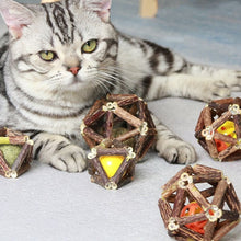 Load image into Gallery viewer, Catnip Wooden Ball Cat Toy
