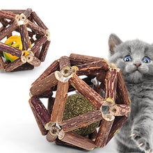 Load image into Gallery viewer, Catnip Wooden Ball Cat Toy
