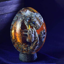 Load image into Gallery viewer, Lava Dragon Egg Sculpture - Orange Dragon Egg with Classic 
