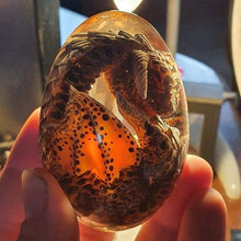 Load image into Gallery viewer, Lava Dragon Egg Sculpture - Orange Dragon Egg
