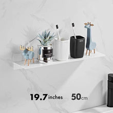 Load image into Gallery viewer, Floating Aluminum Shelves - Black and White - White (Large)
