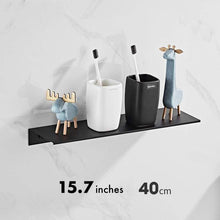 Load image into Gallery viewer, Floating Aluminum Shelves - Black and White - Black (Medium)
