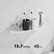 Load image into Gallery viewer, Floating Aluminum Shelves - Black and White - White (Medium)
