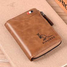 Load image into Gallery viewer, Fossy Love RFID Leather Wallet - Johnny Khaki
