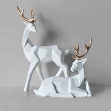 Load image into Gallery viewer, Geometric Deer Decor - White
