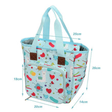 Load image into Gallery viewer, Portable Knitting Bag - Sky Blue with Alpaca
