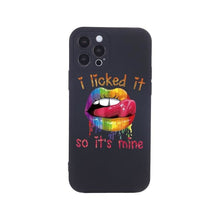 Load image into Gallery viewer, Sexy Red Lips iPhone Case Rainbow - iPhone XS Max / Black 
