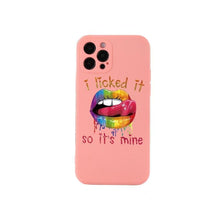Load image into Gallery viewer, Sexy Red Lips iPhone Case Rainbow - iPhone XS Max / Salmon 
