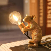 Load image into Gallery viewer, Marcuzzi Designer Mouse Lamp - Gold Sitting - 
