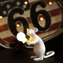 Load image into Gallery viewer, Marcuzzi Designer Mouse Lamp - White Sitting - 
