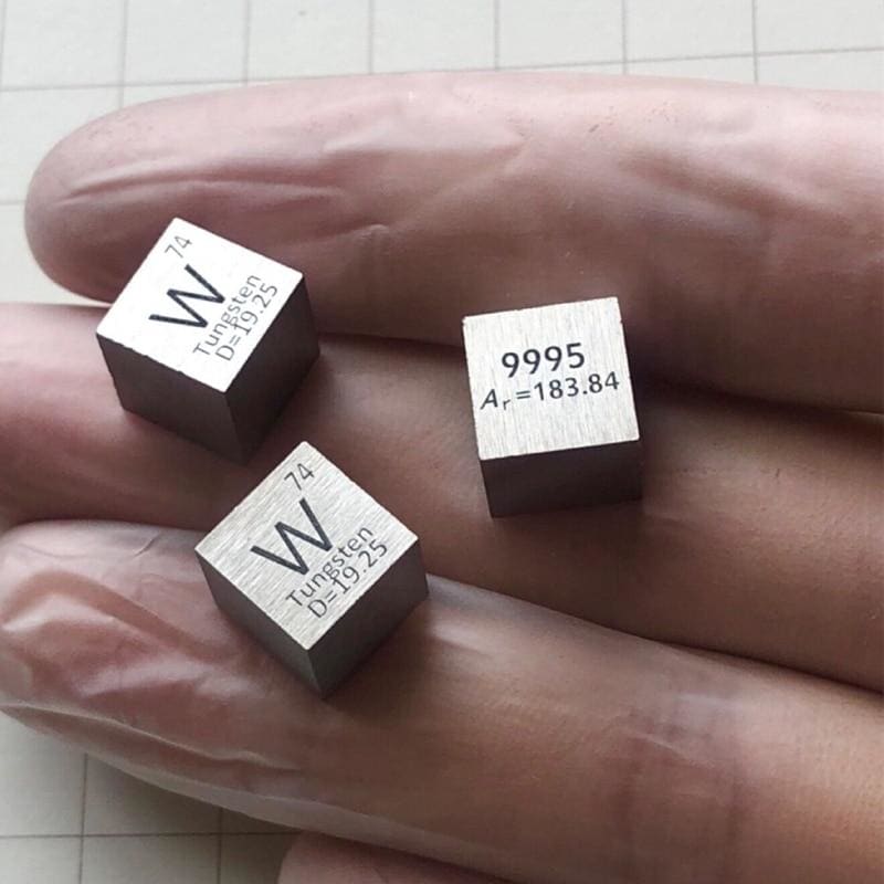 Solid Metal Element Cube from Periodic Table | 10mm – Niagara Blue