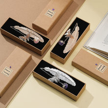 Load image into Gallery viewer, Metal Feather and Butterfly Bookmark
