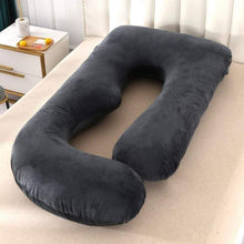 Load image into Gallery viewer, U Shape Pregnant Support Pillow - J Shaped Black
