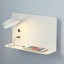 Load image into Gallery viewer, myAtmos™ USB Bedside Lamp - HZ White Left
