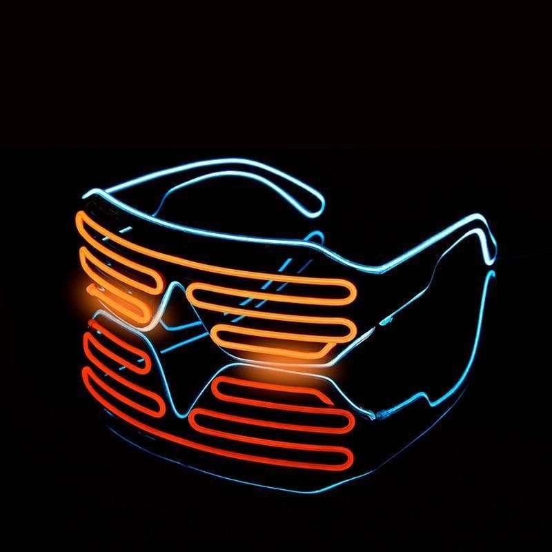 Glowing Neon LED Party Glasses - Orange and Blue