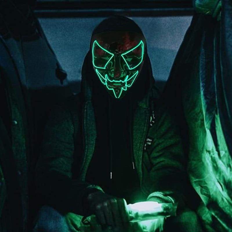 LED Halloween Mask | Halloween Light Costume Mask | Glow in the Dark ...
