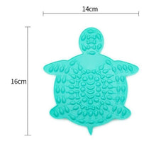Load image into Gallery viewer, Silicone Lick Mat for Dogs - Cyan Turtle
