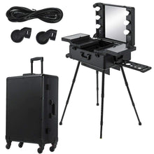 Load image into Gallery viewer, Professional Rolling Make Up Case with Vanity Mirror
