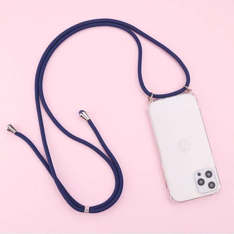 iPhone Crossbody Lanyard and Case - For iPhone 11 / Navy 