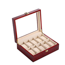 Load image into Gallery viewer, TimeSafe - Luxury Wooden Watch Storage Box - Auburn
