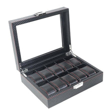 Load image into Gallery viewer, TimeSafe - Luxury Wooden Watch Storage Box - Carbon Fiber
