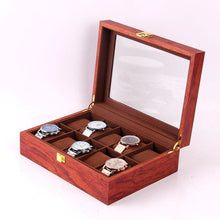 Load image into Gallery viewer, TimeSafe - Luxury Wooden Watch Storage Box - Chestnut
