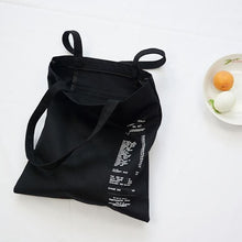 Load image into Gallery viewer, Minimalist Reusable Cotton Tote Bag - Black Grocery List

