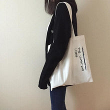 Load image into Gallery viewer, Minimalist Reusable Cotton Tote Bag - White Clumsy End
