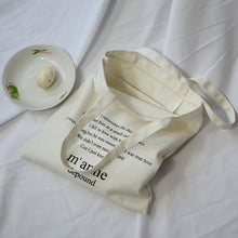 Load image into Gallery viewer, Minimalist Reusable Cotton Tote Bag - White Quote
